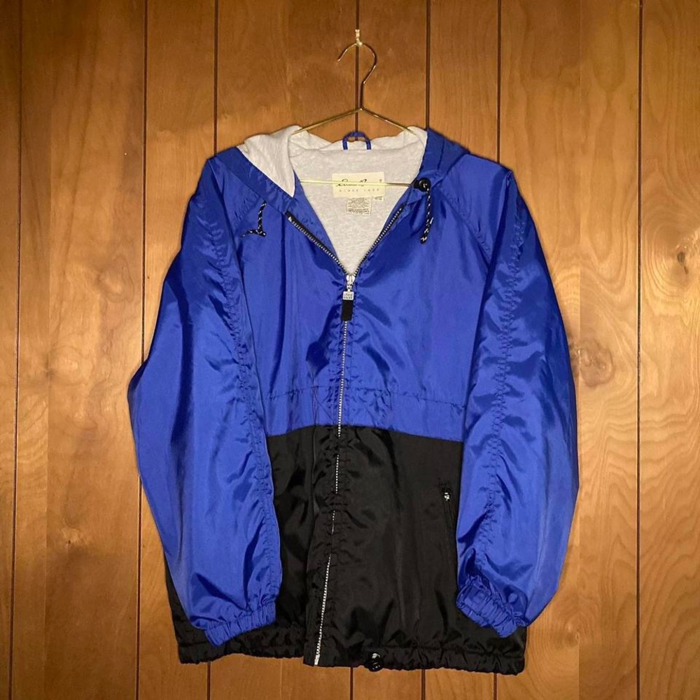 Vintage Eddie Bauer colorblock zip up windbreaker